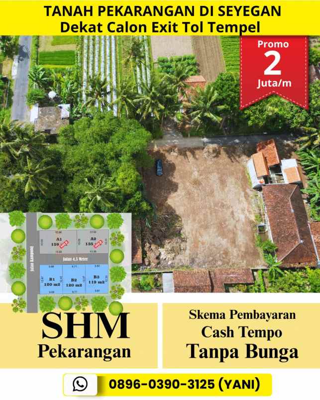 dijual tanah somorai margoagung seyegan