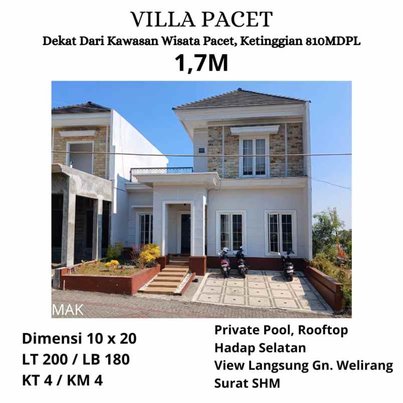 Villa Pacet 17m Nego Shm Dekat Kawasan Wisata 810 Mdpl Udara Sejuk