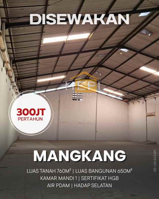 disewakan gudang di mangkang semarang
