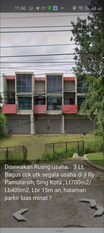 Disewakan Ruko 3 Lantai Di Jl Raya Pamularsih Semarang