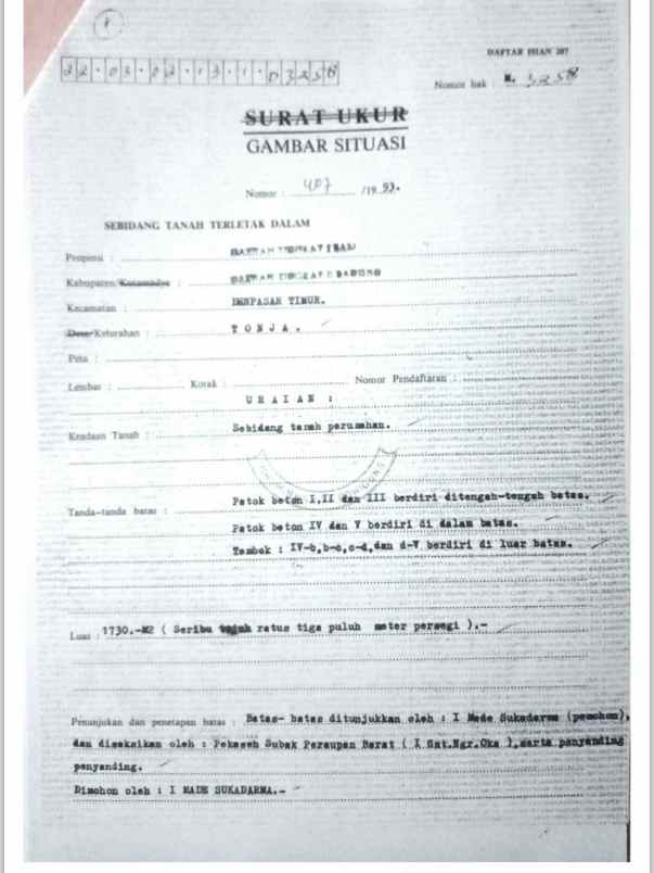 disewakan tanah gatsu tengah