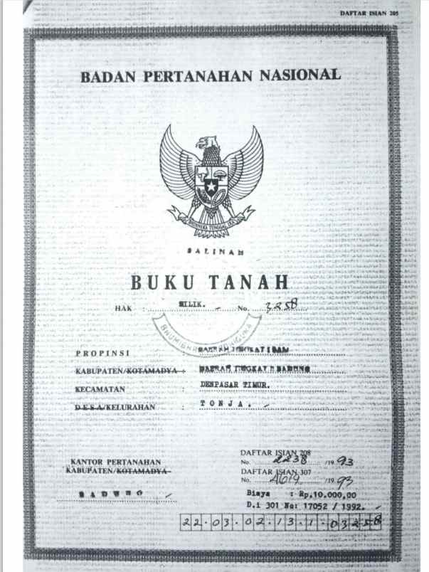 disewakan tanah gatsu tengah