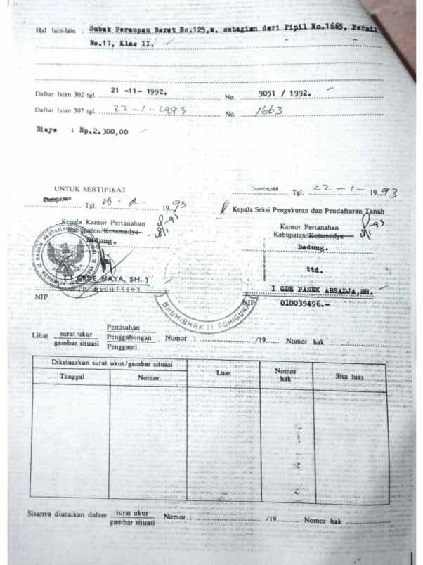 disewakan tanah gatsu tengah