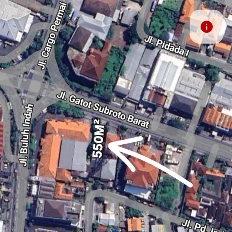 disewakan tanah jl gatot subroto barat