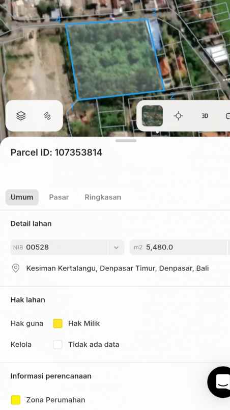 disewakan tanah kesiman kerthalangu