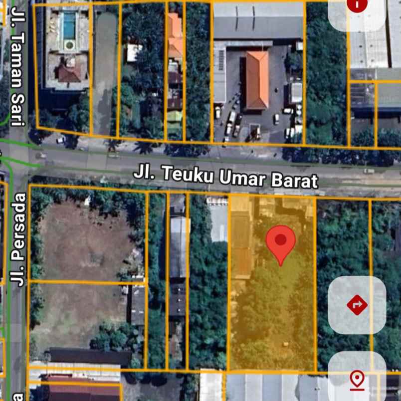 disewakan tanah teuku umar barat