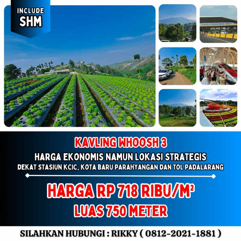 jual kavling tanah murah dekat stasiun kereta cepat