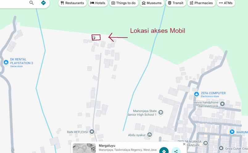 jual tanah bonus rumah di manonjaya