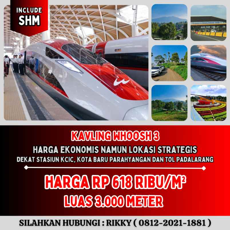 jual tanah di bandung dekat stasiun kereta cepat