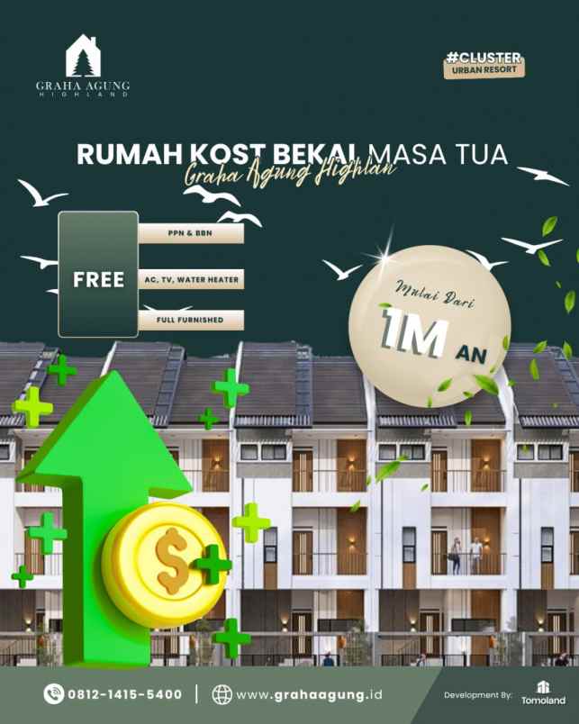 kostel malang 8 kamar premium harga 1 m dekat ub