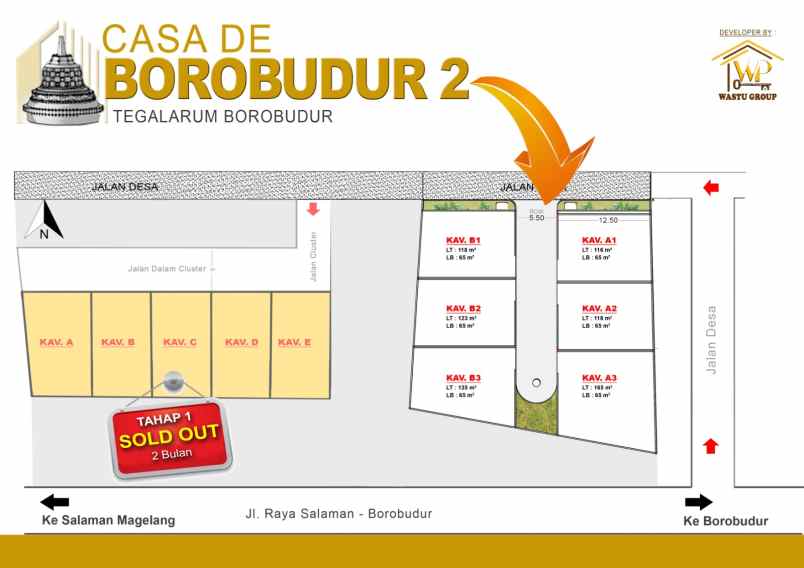 rumah dalam kawasan dekat candi borobudur magelang