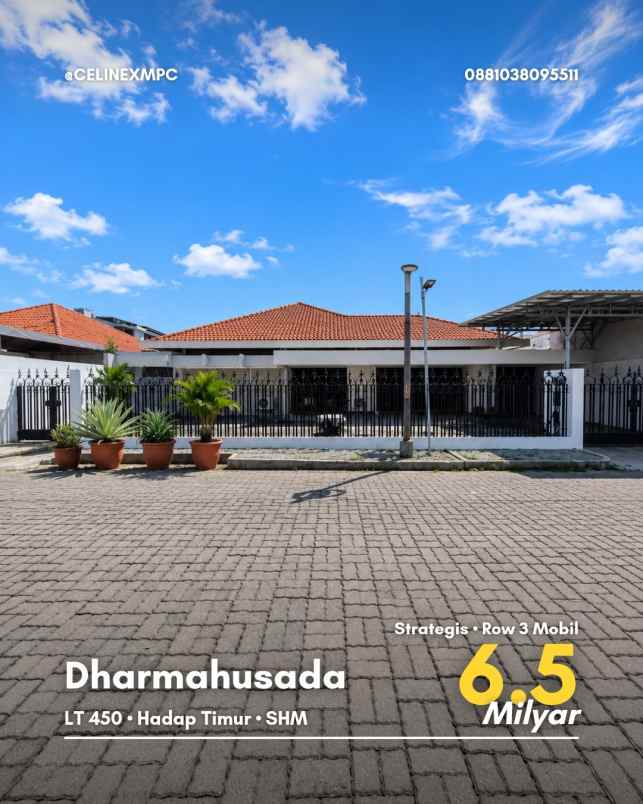 rumah dharmahusada strategis row 3 mobil