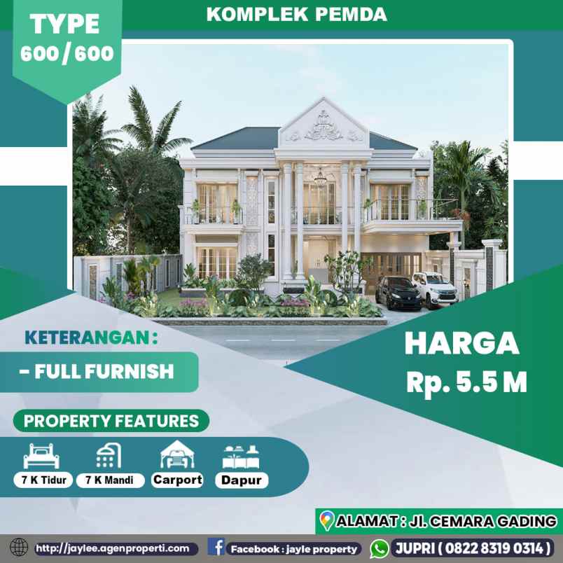 Rumah Idaman Mewah Di Jl Cemara Kipas Pekanbaru