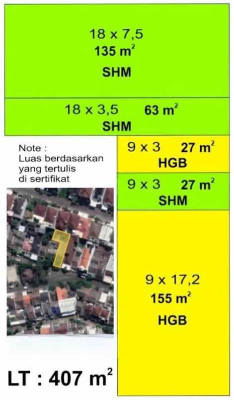 rumah letter l strategis di wisma permai