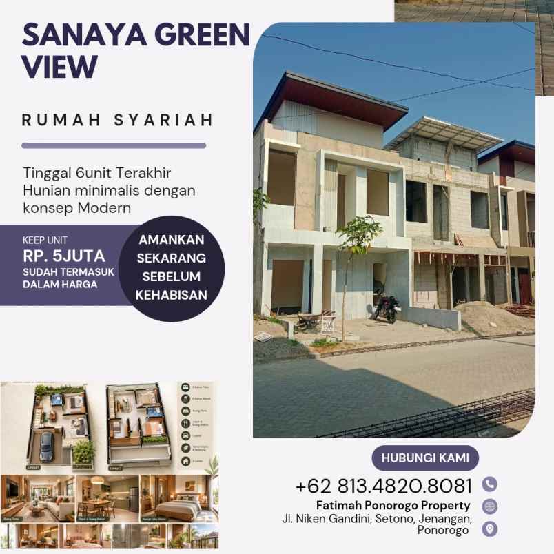 rumah lokasi strategis 2 lantai di ponorogo