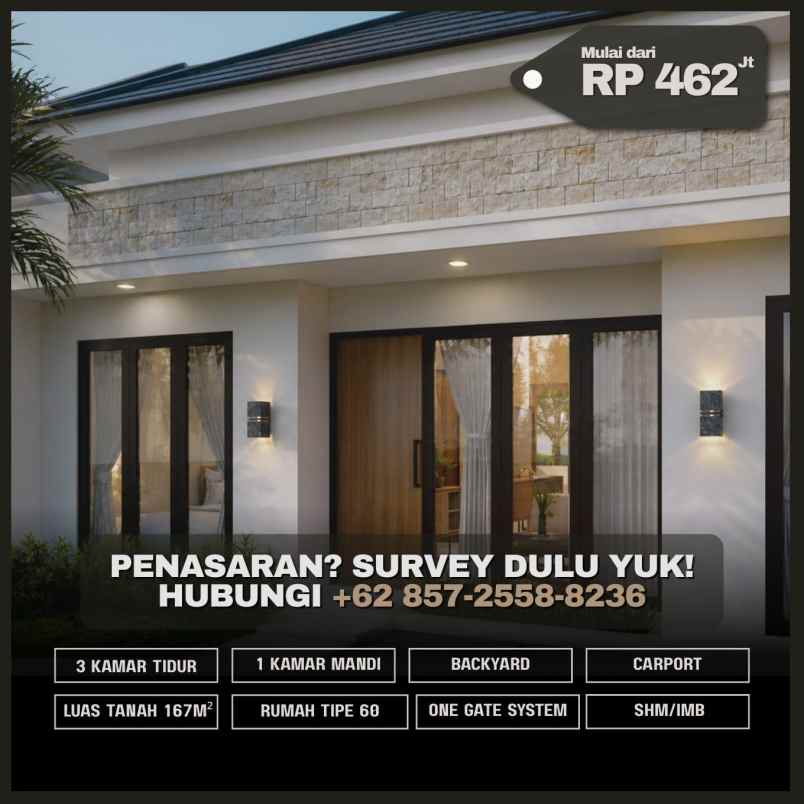 rumah murah tipe 60 luas dalam cluster di prambanan