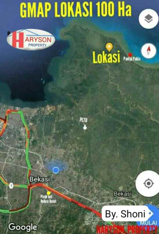tanah 100 hektar muaragembong bekasi