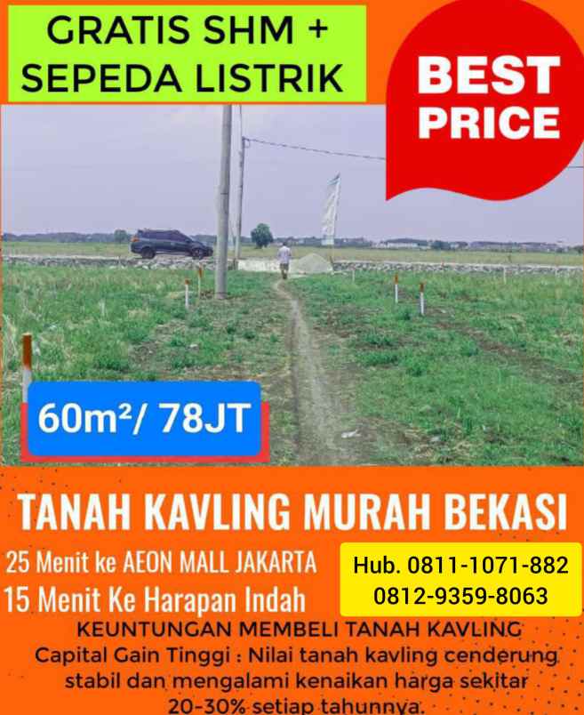 tanah dekat jakarta utara dan jakarta timur