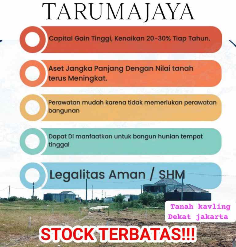 tanah dekat jakarta utara dan jakarta timur