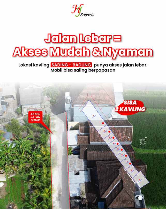 tanah dijual shm ready lokasi sading badung