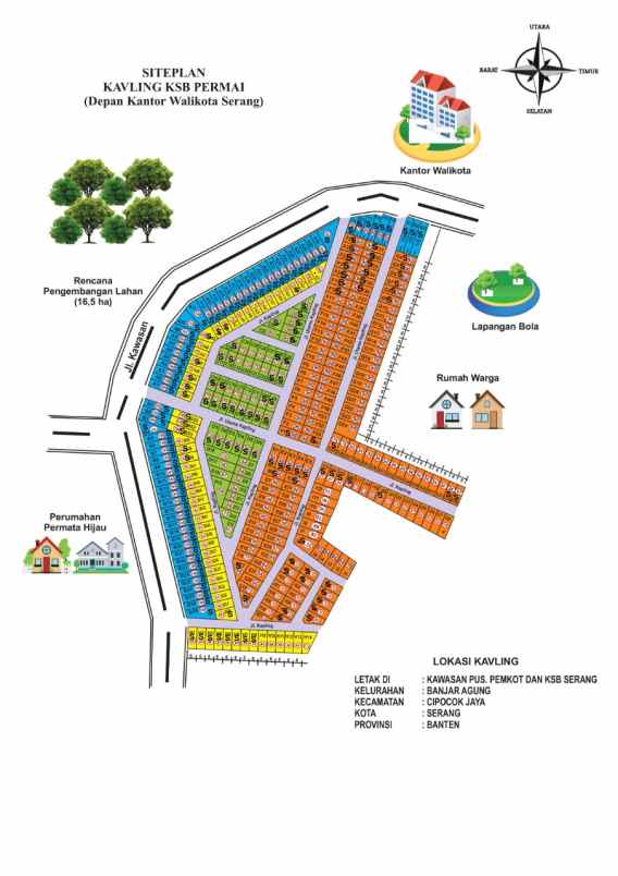 tanah jln ksb kantor walikota serang