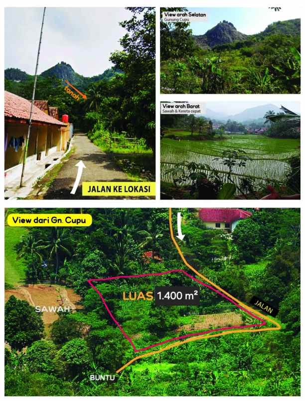 tanah kosong di daerah plered purwakarta