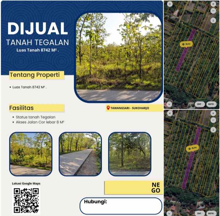 tanah murah depan aksae jalan utama