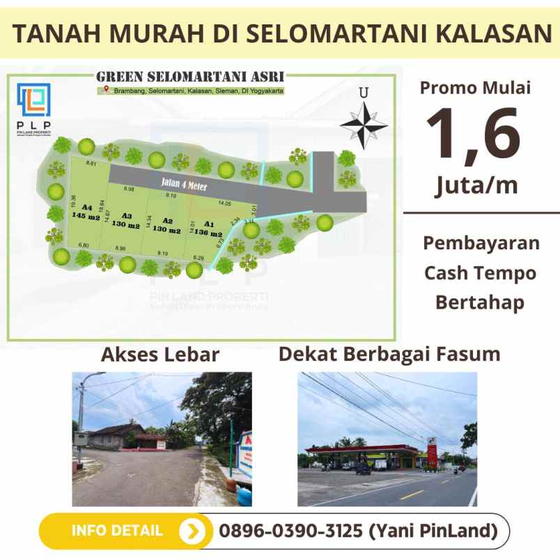 tanah murah di selomartani dekat smp n 2 kalasan