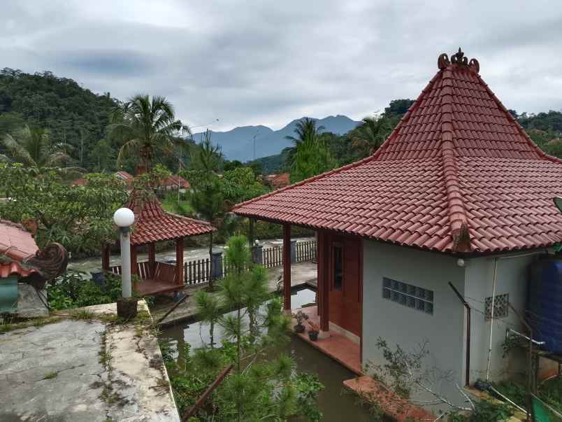 vila kolam ikan dekat sungai view bagus di subang