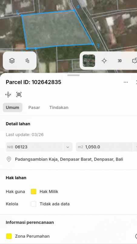 dijual 10 5 are jl tunjung sari gatsu barat denpasar