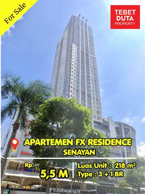 dijual apartemen jl jend sudirman