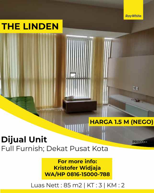 dijual apartemen the linden marvel city