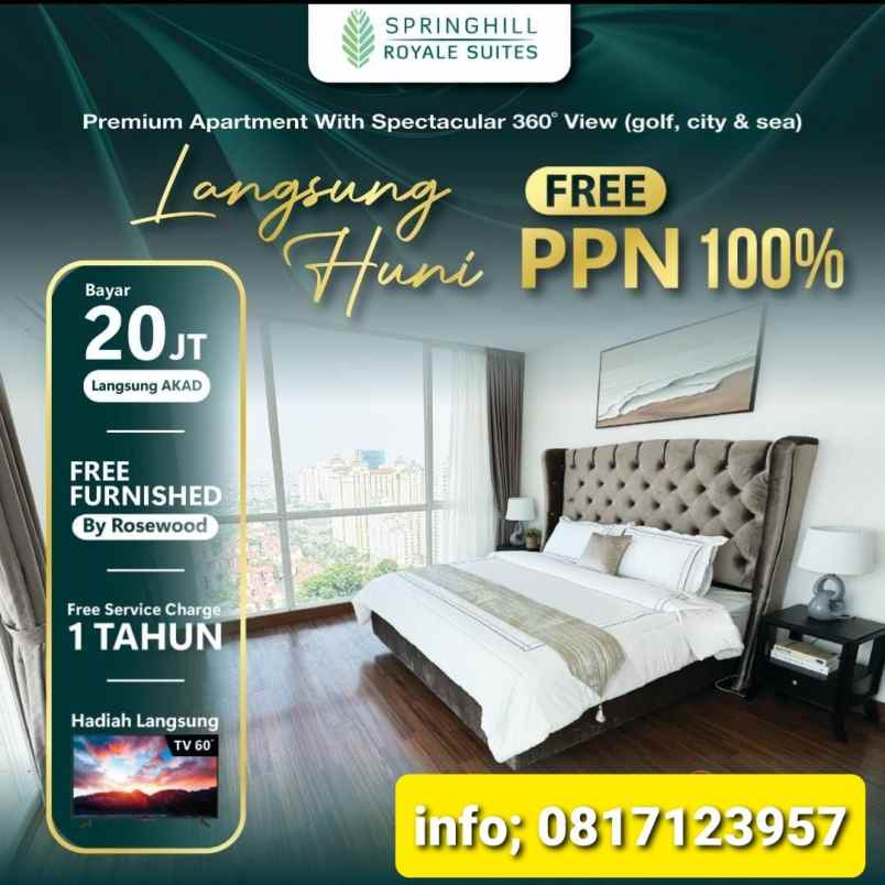 dijual apartemen the springhill royal suite