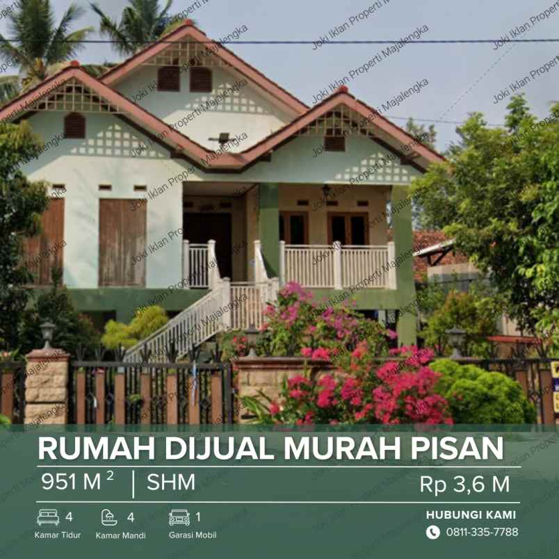 dijual cepat rumah 2 lantai 2 kolam dan kandang merak