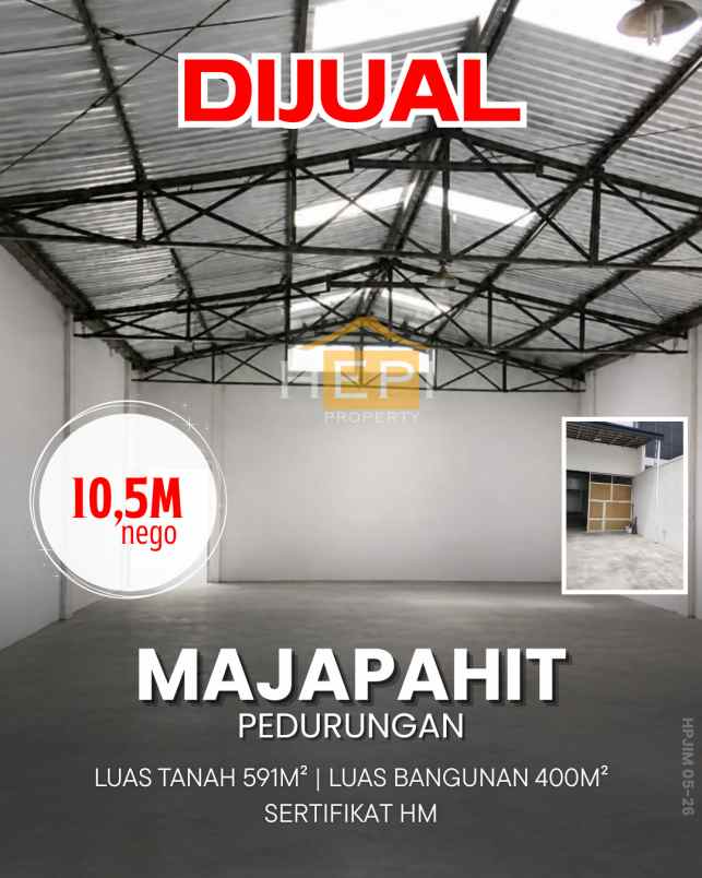 dijual gudang brigjen sudiarto pedurungan semarang