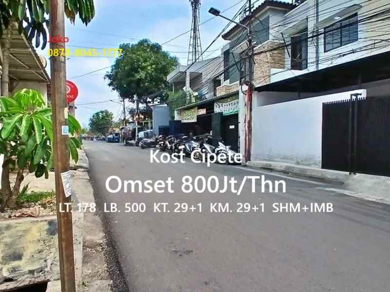 dijual kost cipete kebayoran baru