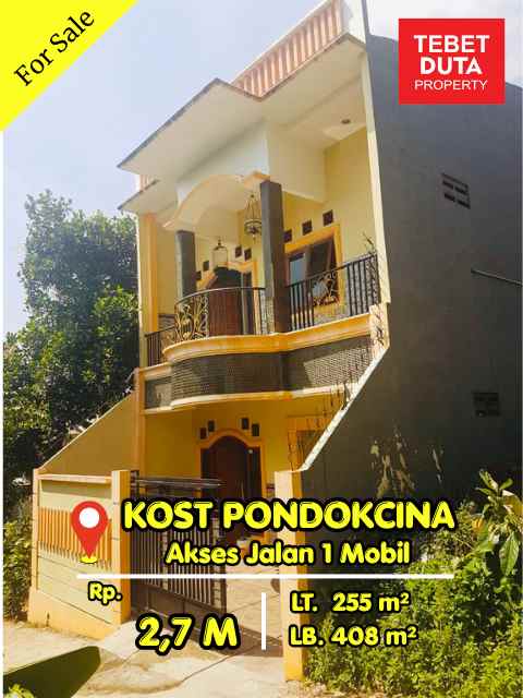 dijual kost pondok cina