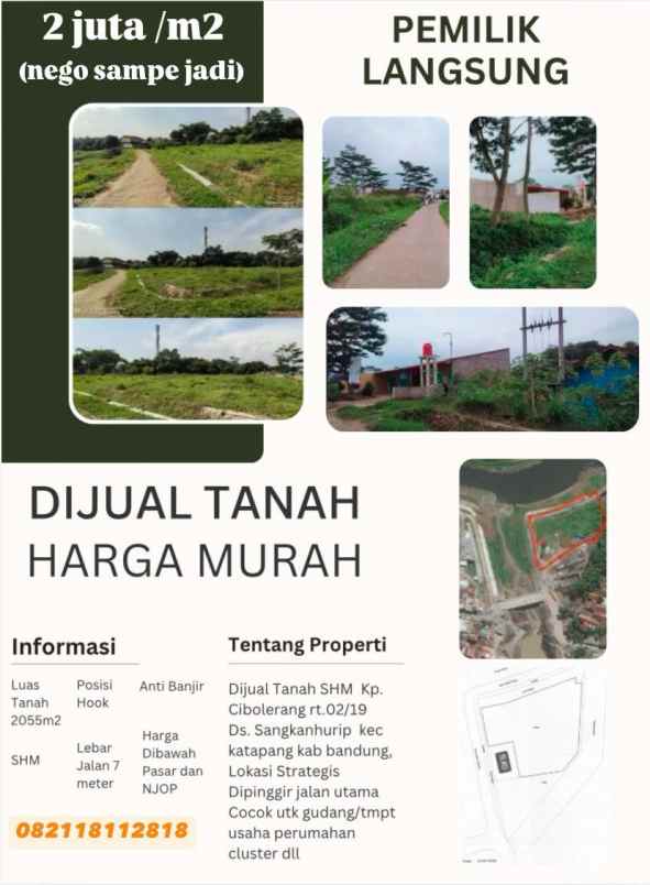 dijual murah tanah berikut bangunan