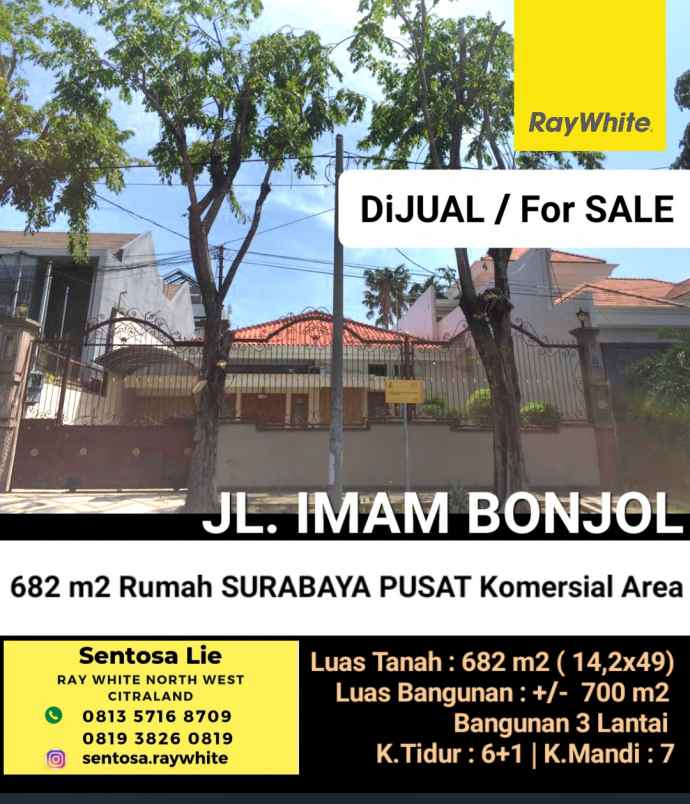 dijual ruko gudang kantor jalan imam bonjol