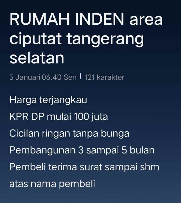 dijual rumah bintaro sektor9