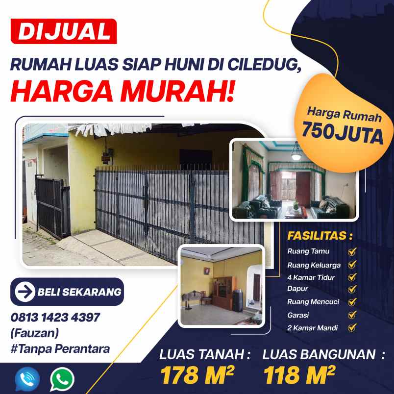 dijual rumah ciledug indah 2