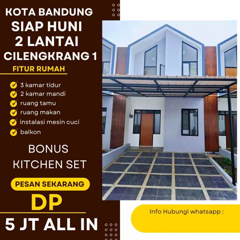 dijual rumah cluster calistha city