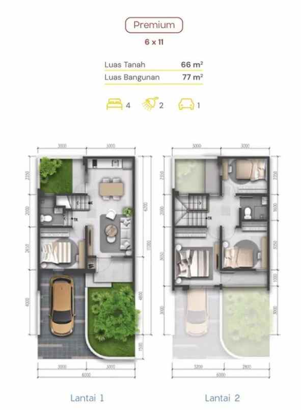 dijual rumah cluster regia scg