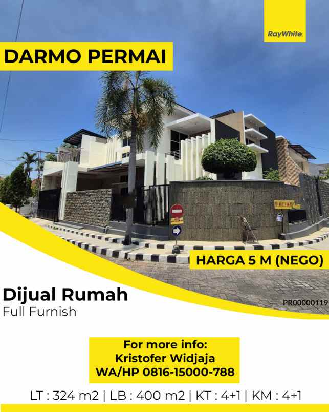 dijual rumah darmo permai selatan