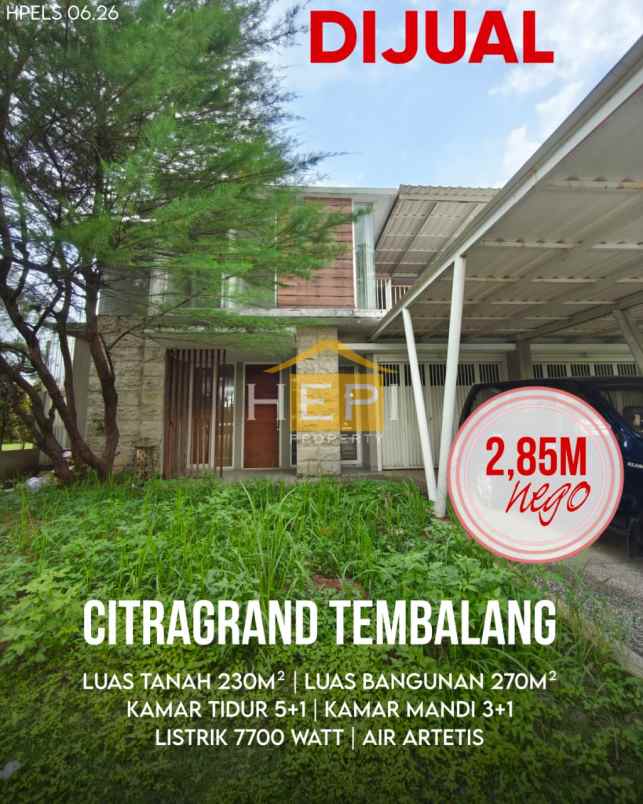 dijual rumah di citragrand tembalang semarang