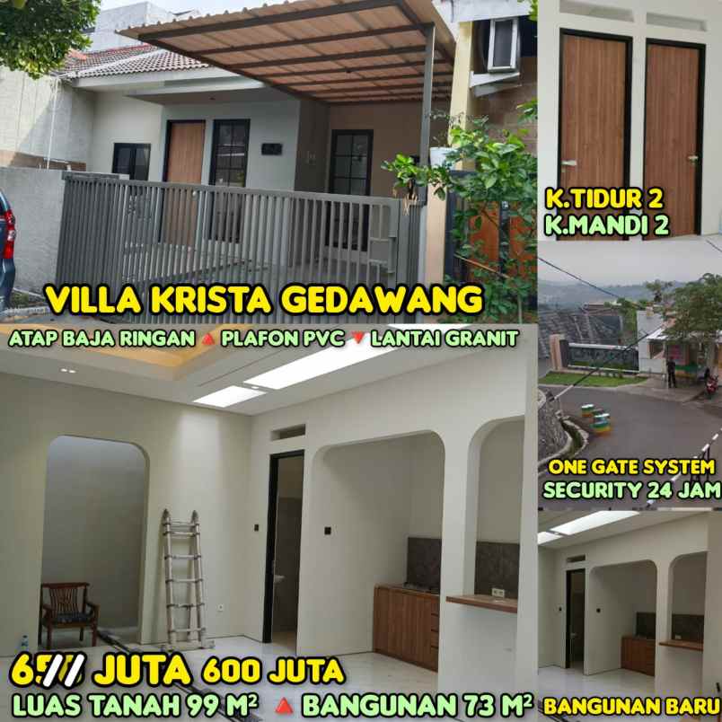 dijual rumah di cluster villa krista gedawang semarang