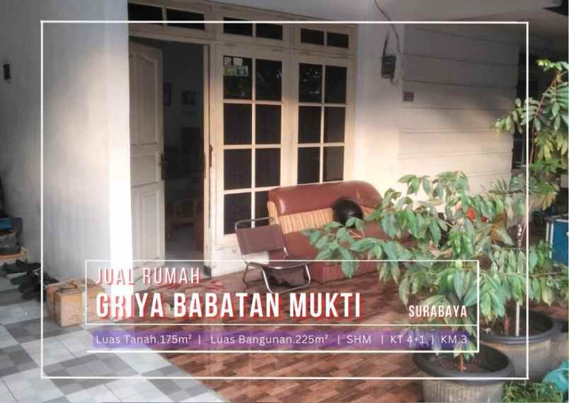 dijual rumah griya babatan mukti