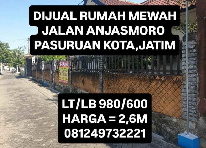 dijual rumah jalan anjasmoro pasuruan