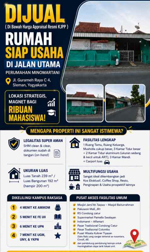 dijual rumah jl gurameh raya