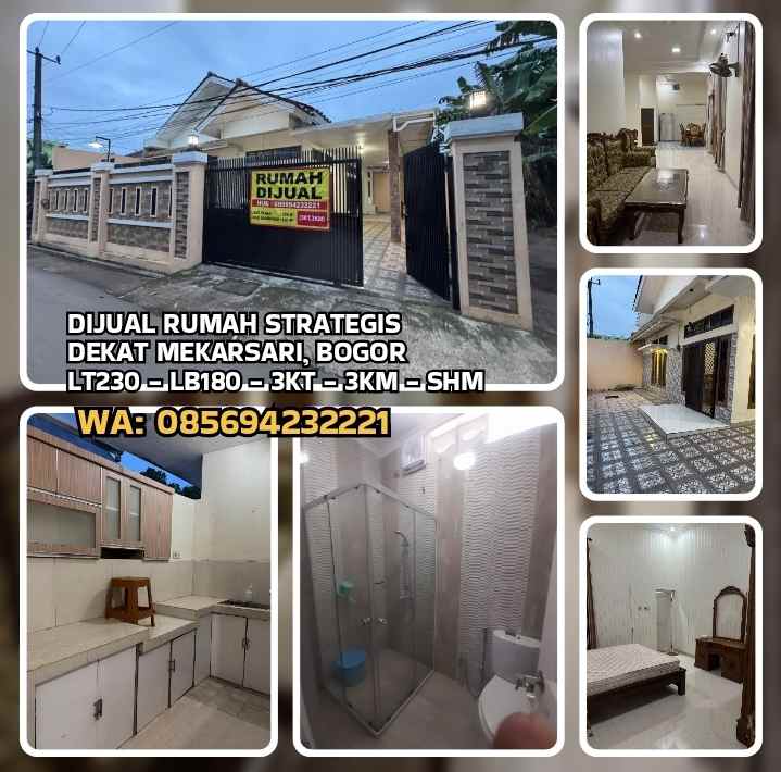 dijual rumah jl h saman kp cigarogol bogor